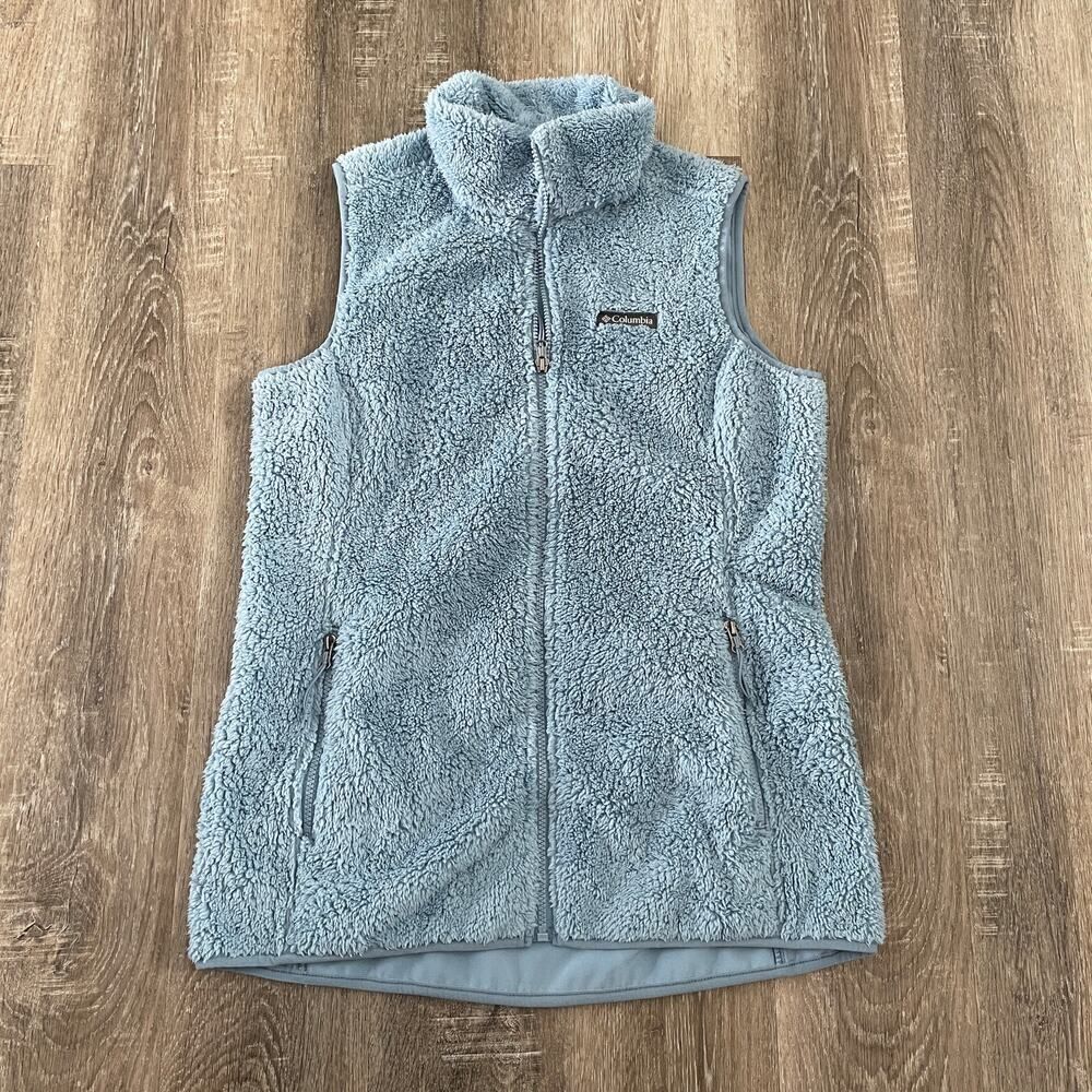Columbia Women’s Fuzzy Sherpa Blue Vest - Size: Small - Picture 6 of 7